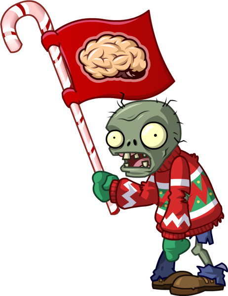 Зомби против растений 1 зомби с лестницей