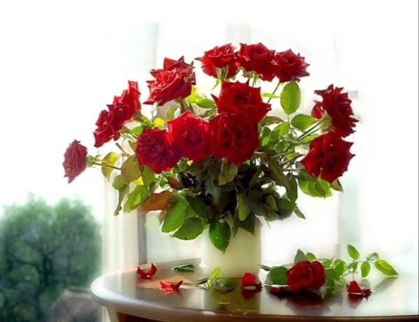 Букет на фоне моря