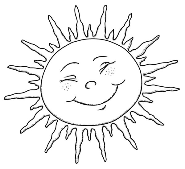 Солнышко карандашом