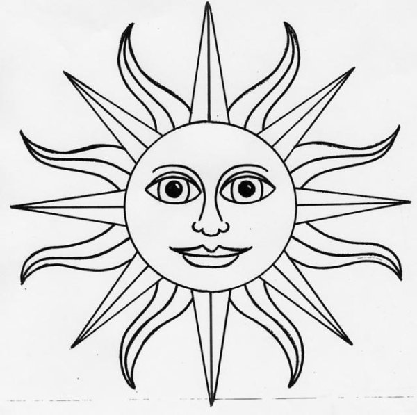 Солнце карандашом