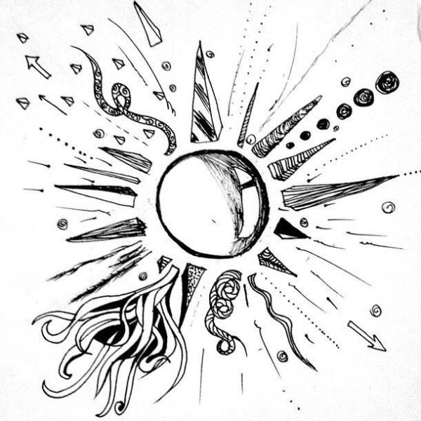 Солнышко черно белое