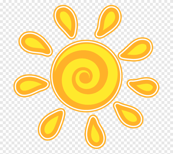 Солнышко на прозрачном фоне