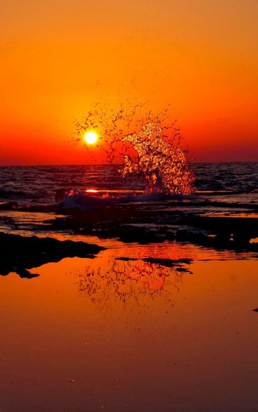 Закат солнца на море
