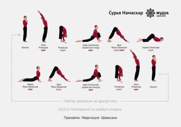 Сурья Намаскар бихарская школа