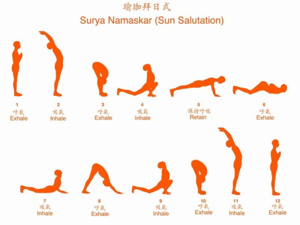 Комплекс упражнений в йоге Сурья Намаскар