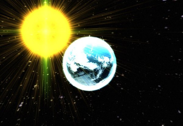 Солнце и земля