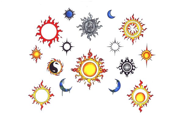 Тату солнце