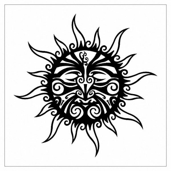 Татуировка солнце и Луна эскизы