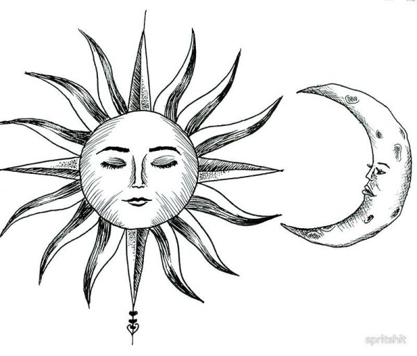 Солнце эскиз