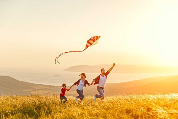 Семья воздушный змей