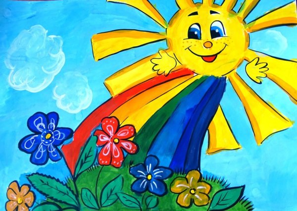 Солнце в детских рисунках