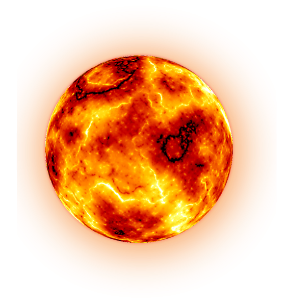 Огненный шар на прозрачном фоне