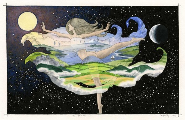 Старинное изображение солнца