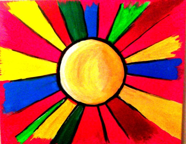 Разноцветное солнышко