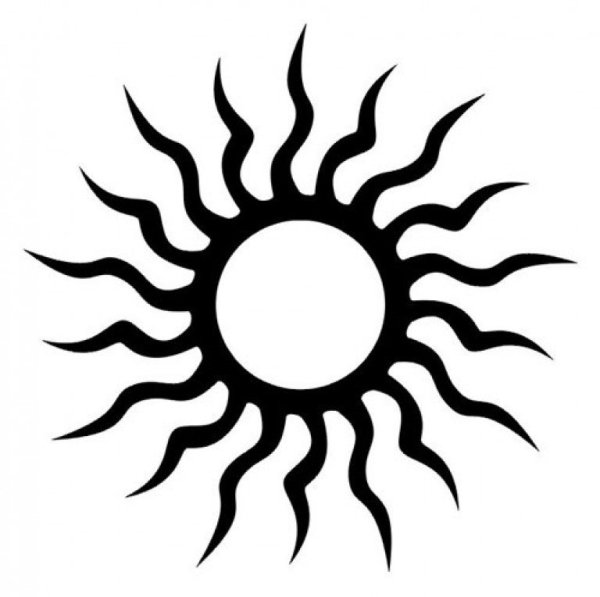 Тату Инь Янь в солнце