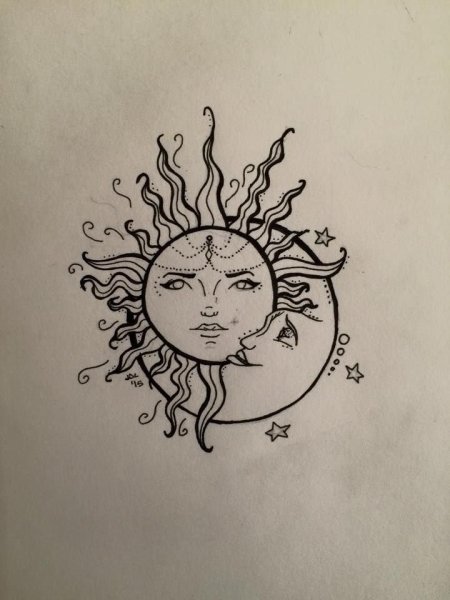 Тату солнце эскизы