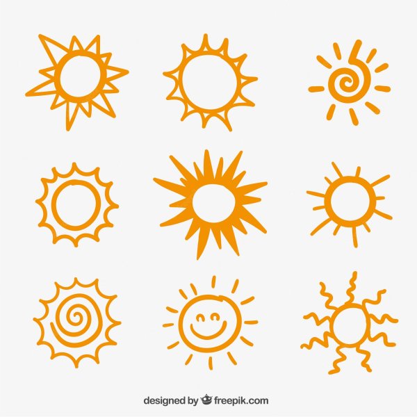 Стилизованное изображение солнца