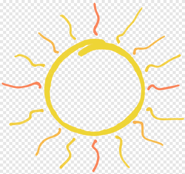 Солнце на белом фоне