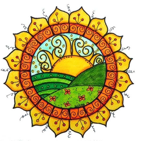 Стилизованное солнце