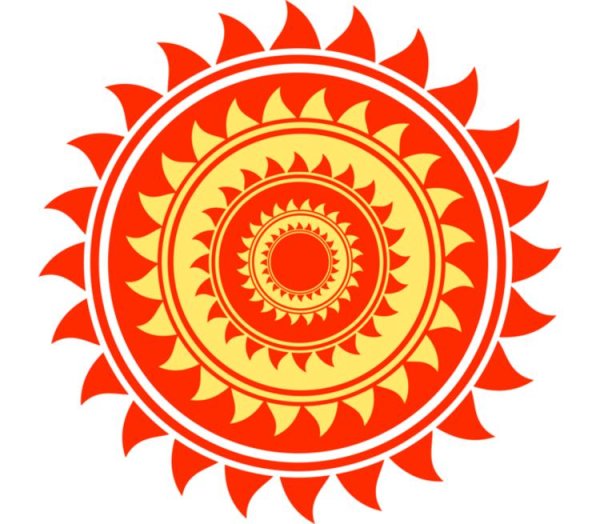 Мандала солнце тату