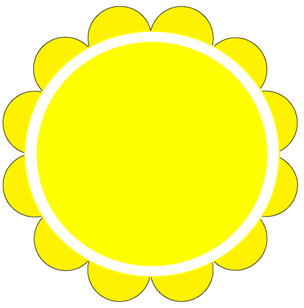 Солнышко акварель