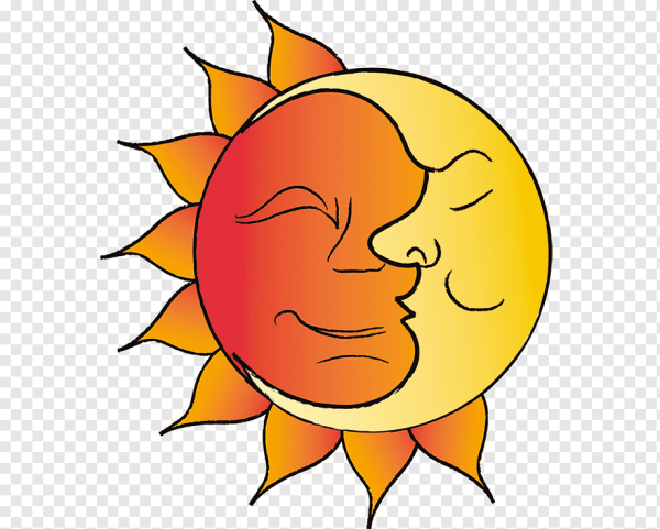 Солнце и Луна клипарт