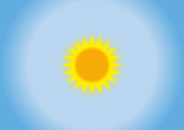 Солнышко на голубом небе