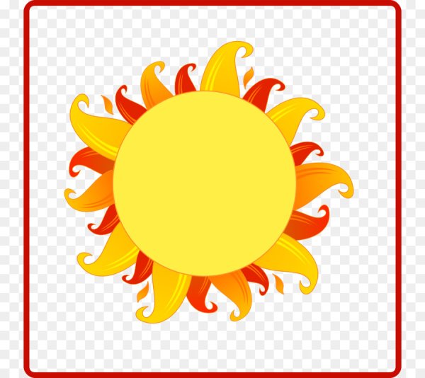 Солнце с лицом мультяшное