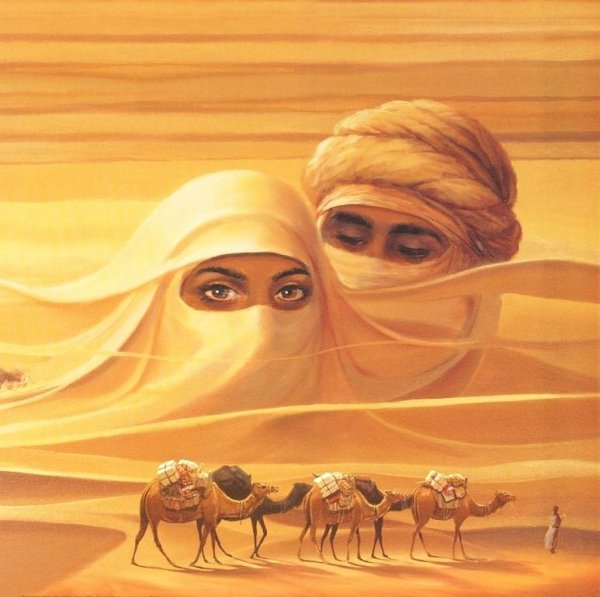 Восточные глаза в пустыне