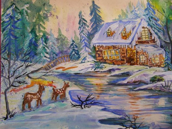 Зимнее утро Пушкин иллюстрации