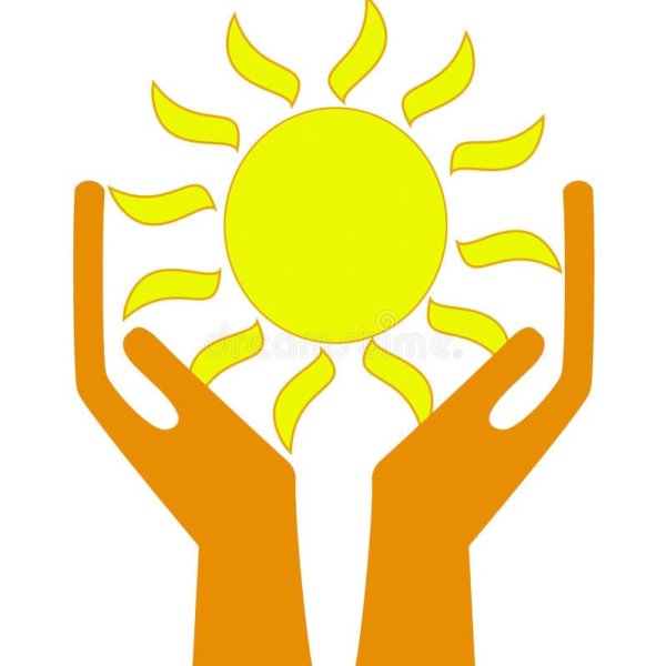 Солнце в руках логотип