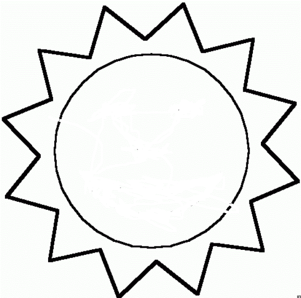 Солнце рисунок карандашом