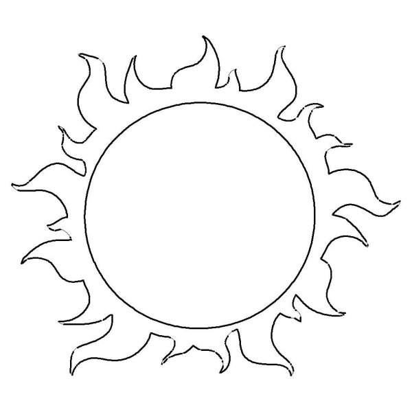 Солнышко раскраска для детей