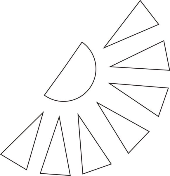 Лучи солнца для вырезания