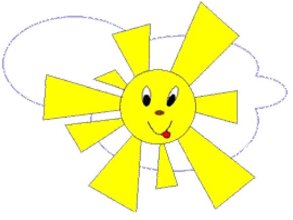 Рисунок солнца с лучами