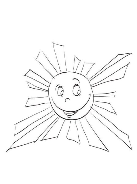 Солнышко картинка для детей шаблон