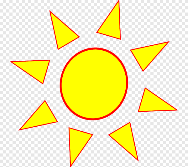 Солнышко из геометрических фигур