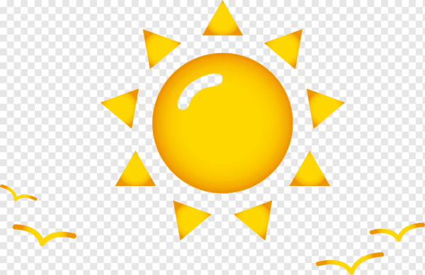 Солнце в лучах круглое