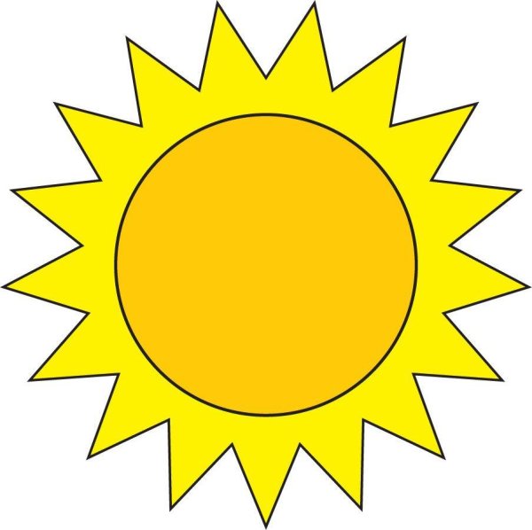 Солнце карандашом