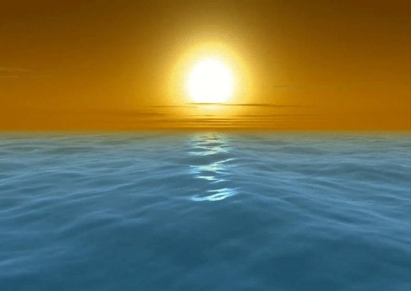 Море сияющее солнце