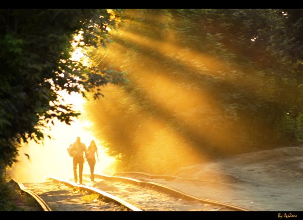 Одинокий человек на дороге