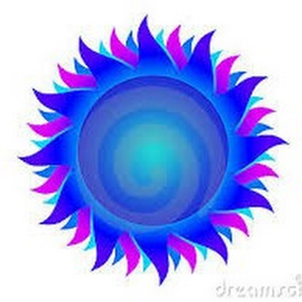 Синее солнце вектор