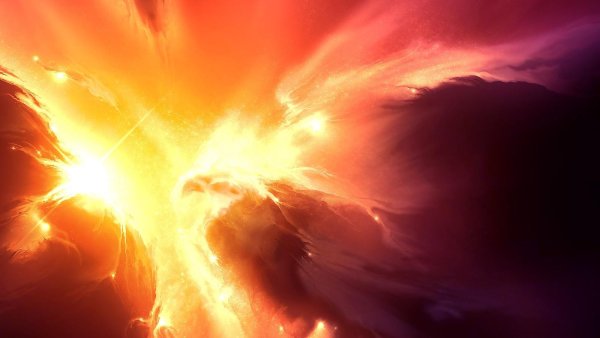 Пылающее солнце