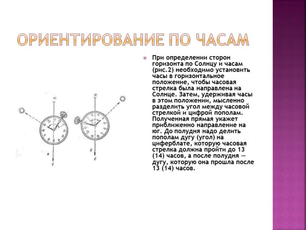 Как определить стороны горизонта по солнцу