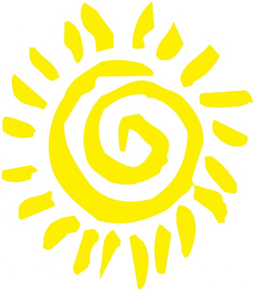 Контур солнца с лучами
