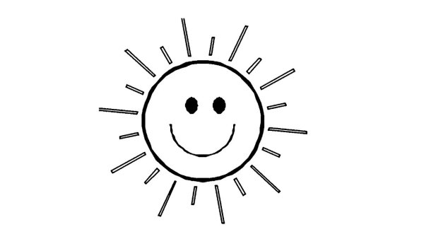 Солнце стилизованный рисунок