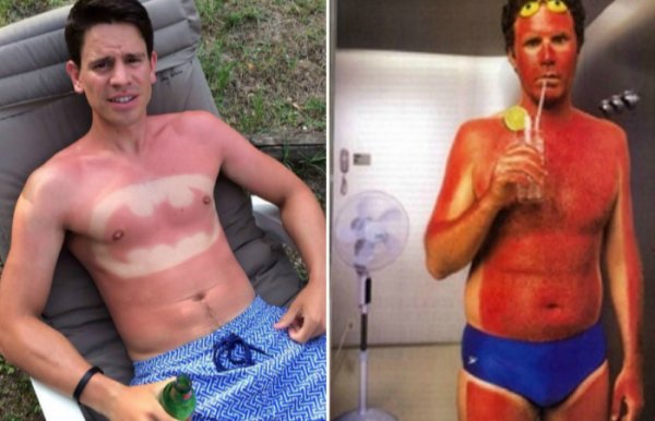 Смешной загар у девушек