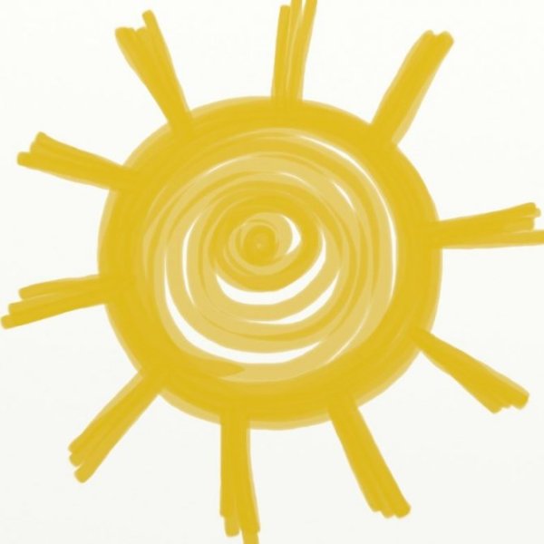 Солнце карандашом