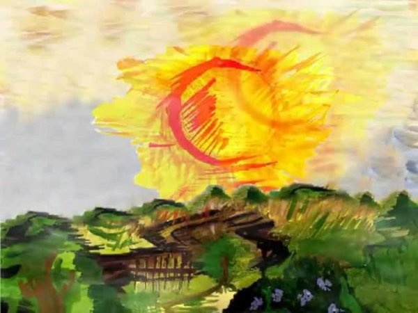 Иллюстрация к сюите пер Гюнт утро