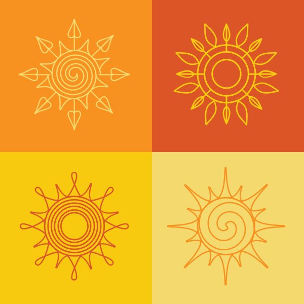 Орнамент в виде солнца